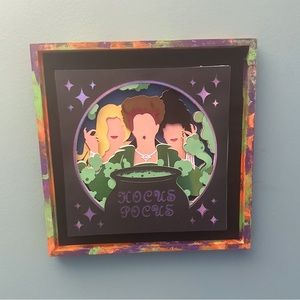 Something Witchy This Way Comes 3D Cardstock Art - Handmade